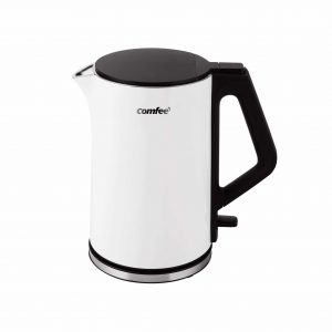 COMFEE’ 1.5L Double Wall Stainless Steel Electric Water Kettle