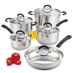 Cook N Home Stainless Steel 10-Piece Cookware Set