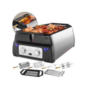 ChefWave Smokeless Indoor Electric Grill and Rotisserie
