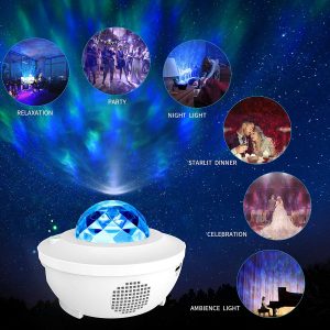 LBell Star Projector with LED Nebula Cloud, Bluetooth Speaker, and Voice Control