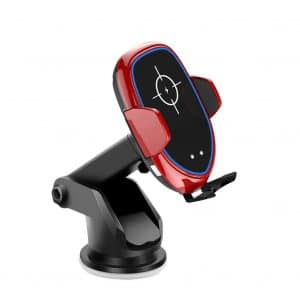 Alphex Auto-Clamping Fast Wireless Car Charger Compatible with iPhone and Galaxy Qi Enabled Phones