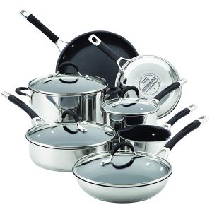 Circulon 78003 Momentum 11 Piece Stainless Steel Cookware Pans and Pots Set