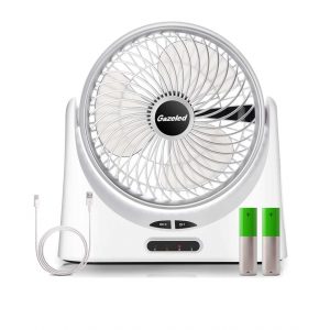 Gazeled Rechargeable 7 inch Portable Battery Operated Fan with 3 Speeds