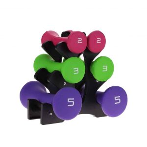 Tbest Hand Weights Set Dumbbell Rack 6 Pieces Hand Fitness Weights