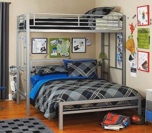 Your Zone Bed Metal Frame Loft Twin Bed