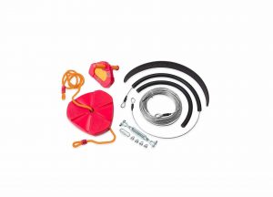 HearthSong 80′ Backyard Zipline Kit – 250 lbs. Weight Capacity
