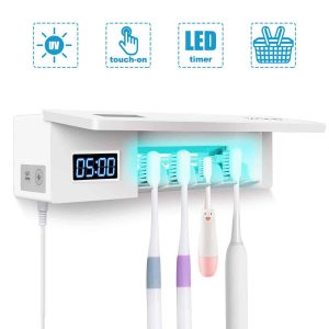 MECO UV Toothbrush Holder with an LED Display for Women and Kids