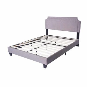 LUCKYERMORE 11-Inches Upholstered Queen Platform Bed