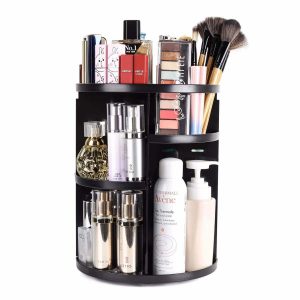 sanipoe 360 Rotating DIY Adjustable Makeup Organizer Cosmetics Organizer Box