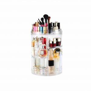 Boxalls Rotating Crystal Adjustable Makeup Organizer for Bathroom, Bedroom