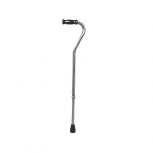 S-Day Bariatric Offset Cane w: Rubber Tip, Silver