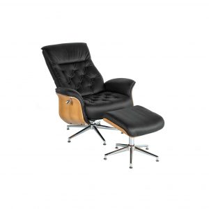 Mellcom Lounge Mid Century PU Leather Lounge Chair