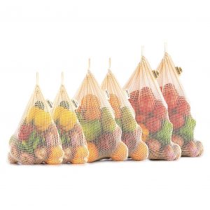 All Cotton and Linen Reusable Mesh Produce Bags