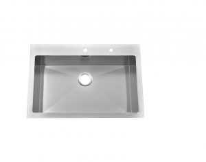 KINGO Home Commercial T304-Stainless Steel Single Bowl Kitchen Sink