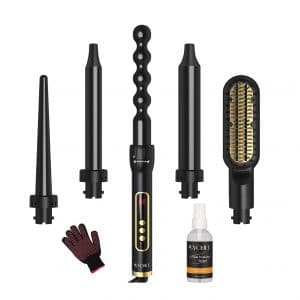GYCHEE Hair Curling Wand Set 6-In-1