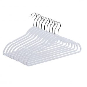 50 Quality Plastic Non-Flocked Thin Compact Non-Velvet Hangers
