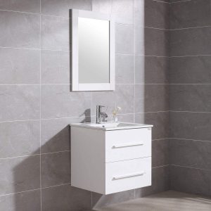WONLINE 24″ Wall Mounted Bathroom Vanity Set