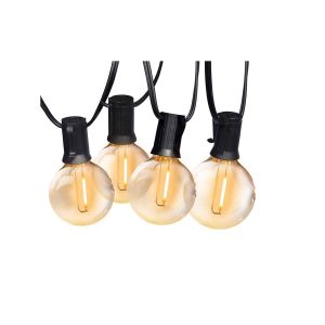 SUTHIN 97FT Globe Outdoor String Light 49 Pcs Clear Bulbs
