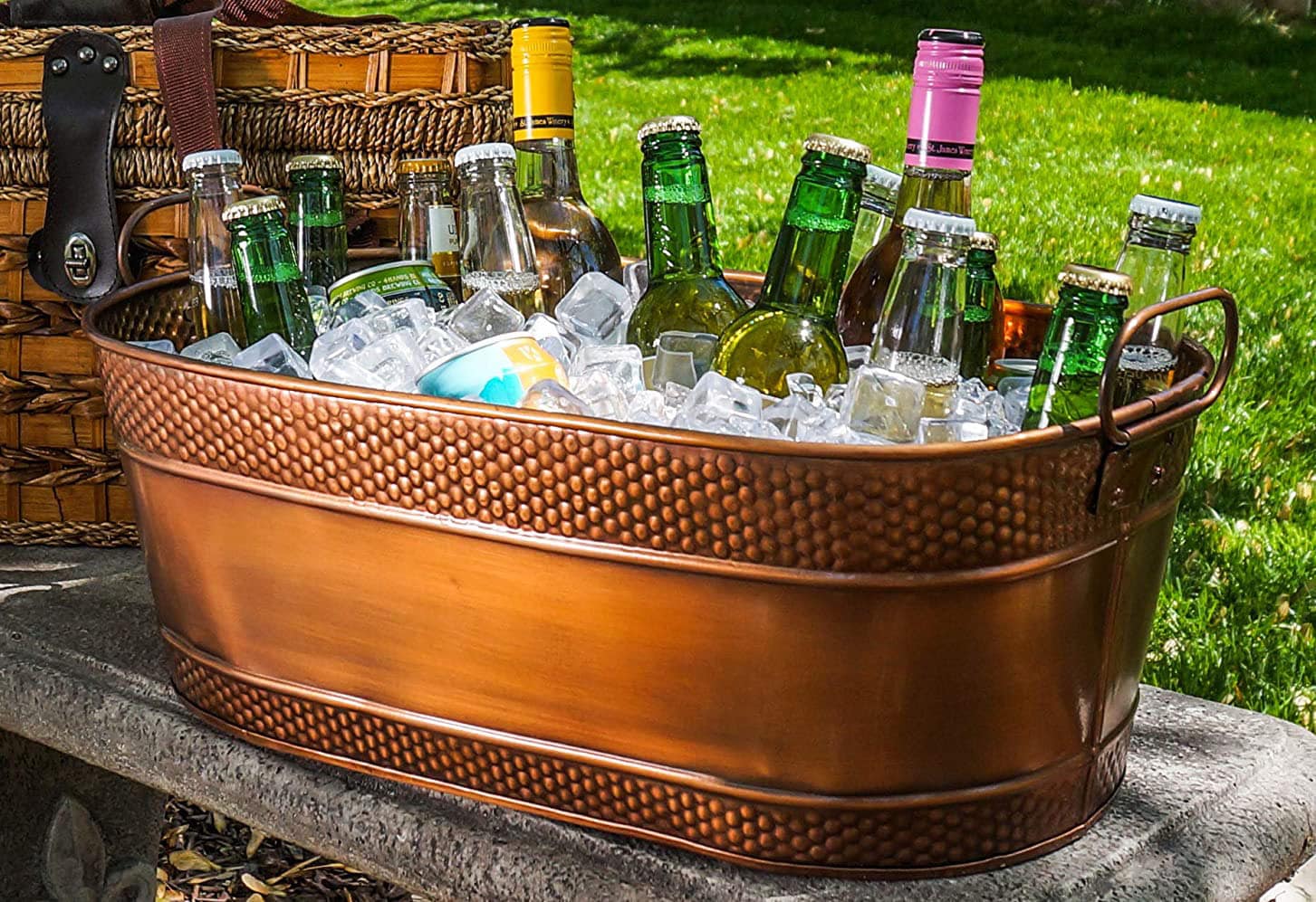 Large Galvanized Tub for Drinks