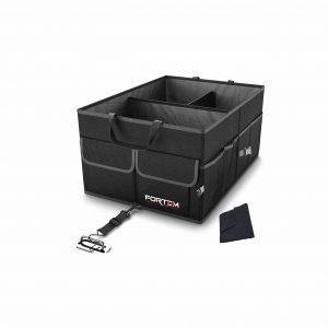 FORTEM Trunk Organizer with Securing Straps and Non-Slip Bottom, Collapsible