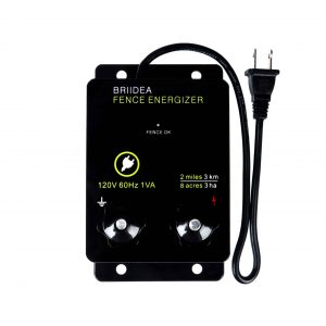 Briidea 2-Mile Electric Fence Charger 8 Acres 5000V Output