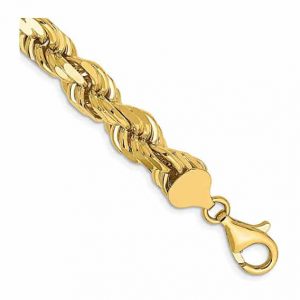 Sonia Jewels Solid 14K Yellow Gold Bracelet Anklet 8mm