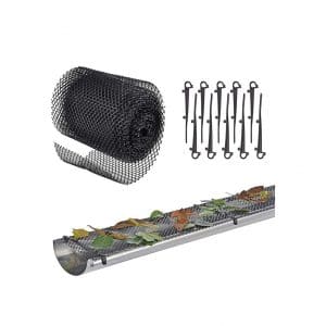 OKAY Roof Gutter Guard Mesh Protector with 10 Clip Hooks