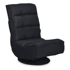 Giantex 360-Degree swiveling Floor Chair (Black)